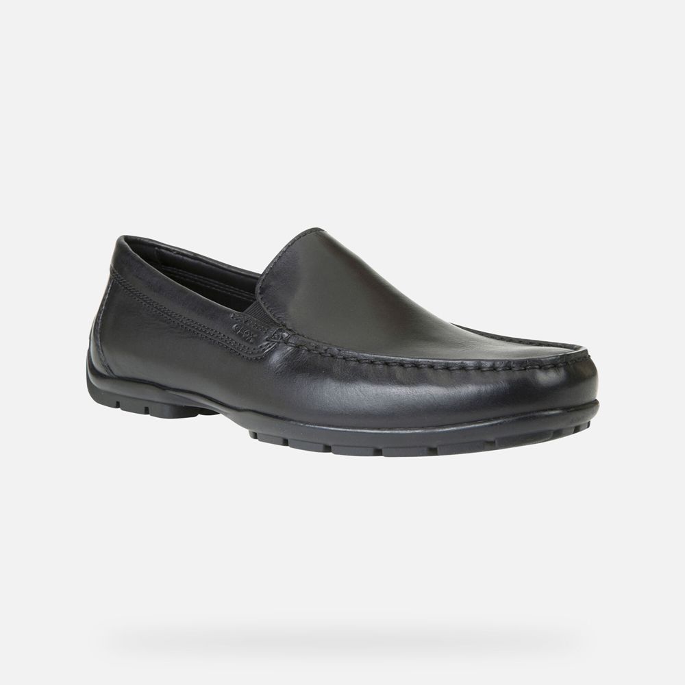 Geox Erkek Loafers Siyah - Moner 2Fit Wide - HWS-058371